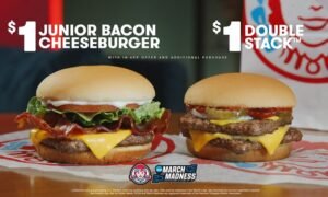 Nothing Beats Fresh: Wendy’s Drops $1 Jr. Bacon Cheeseburger or $1 Double Stack in the App to Fuel Fans Through March Madness