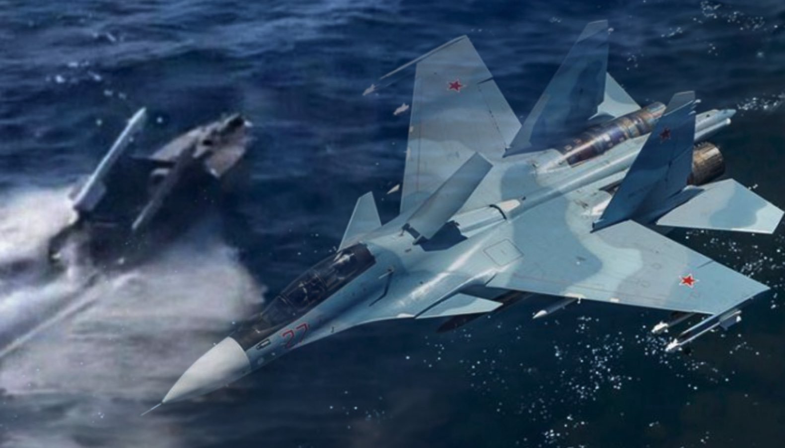 Ukraine Navy Drone Shoots Down Russian SU-30 Fighter Jet