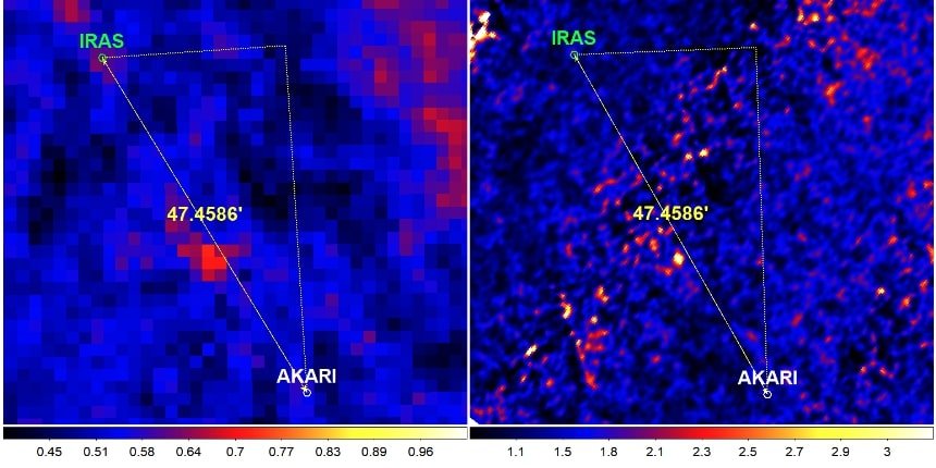 Planet Nine Candidate from IRAS and AKARI Data