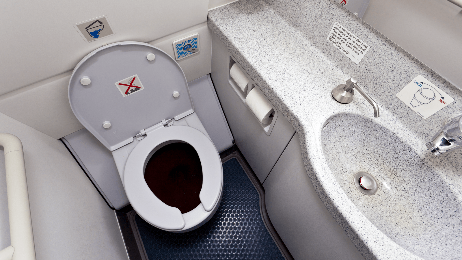 How do airplane toilets work?