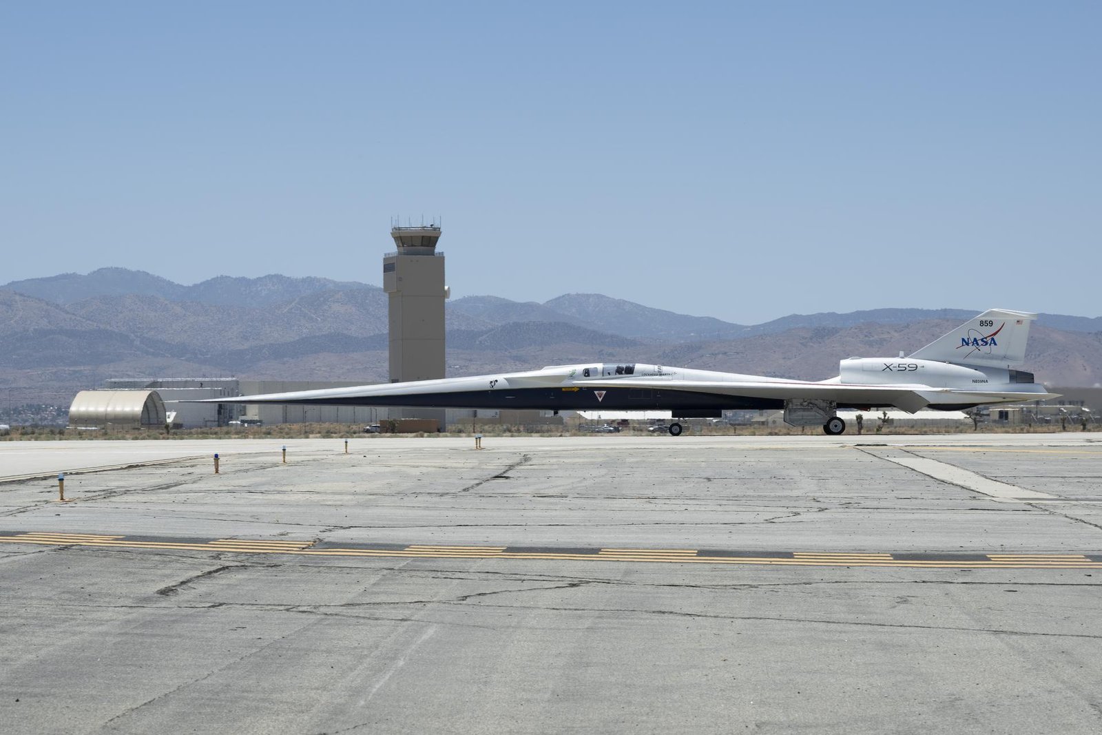 NASA’s X-59 Quiet Supersonic Aircraft Begins Taxi Tests