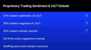 37% of Proprietary Traders Optimistic in 24/7 Debate as FX, Crypto, Tokenization Grow