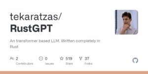 RustGPT: A pure-Rust transformer LLM built from scratch
