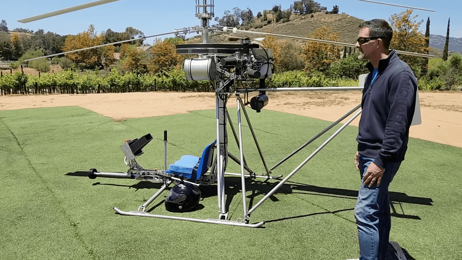 Flying in an open-air, single-seat helicopter is a true test of nerves