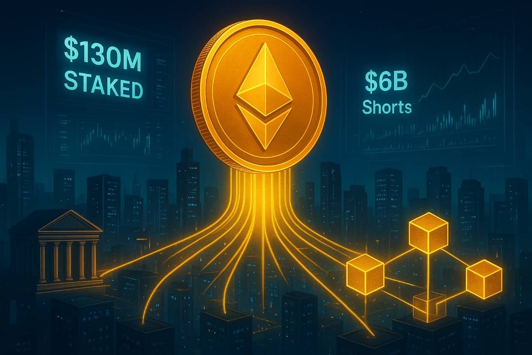 Canadian ETF Stakes $130M in Ethereum as Institutional Flows Heat Up