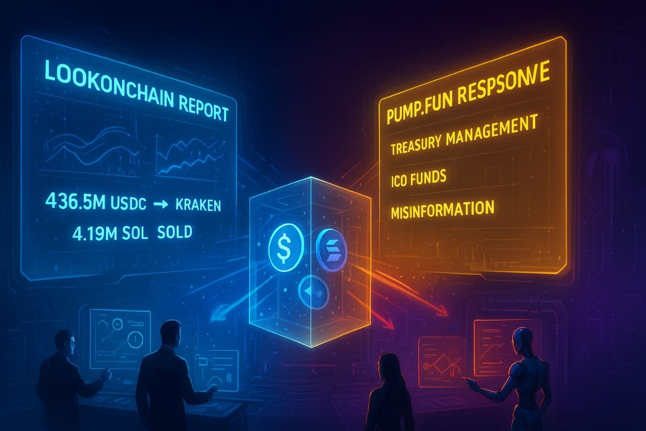 Pump.fun Pushes Back Against Lookonchain Claims as Treasury Movements Trigger Debate