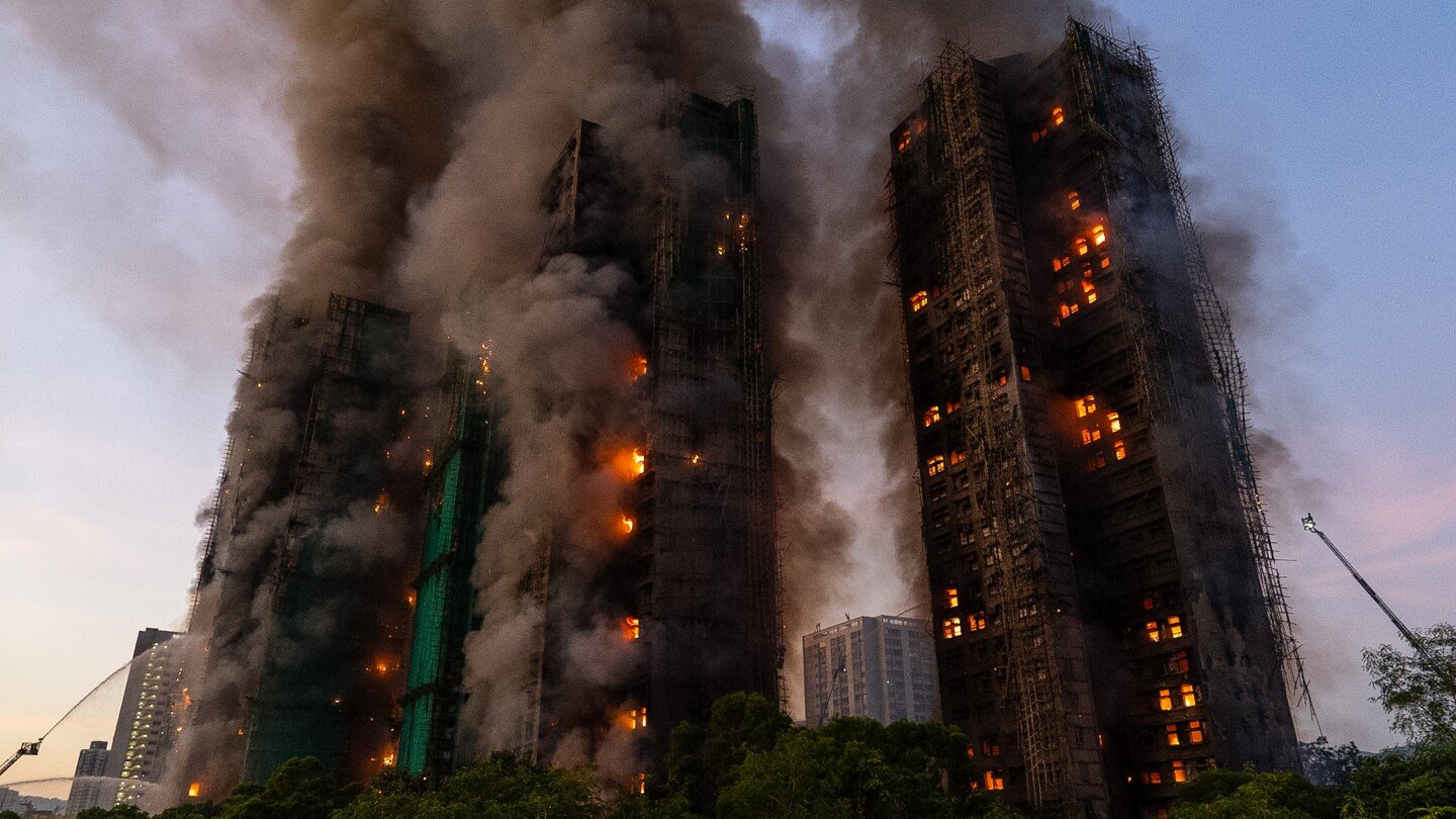 At least 13 killed in fire engulfing 7 high-rise residential buildings in Hong Kong…